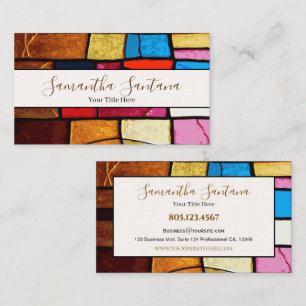 Modern mosaic Tile Visitkort