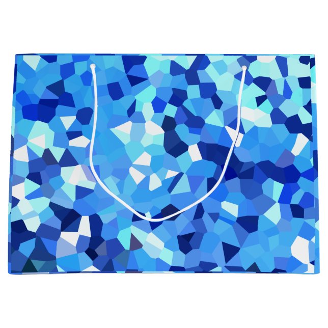 Modern mosaik för blått- och vitmålat glasshav (Framsidan)