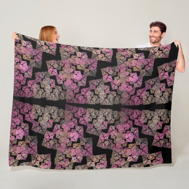 Modern mosaik - fractal konst fleecefilt (På plats)