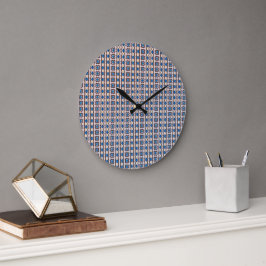 Modern mosaik geometriskt abstrakt mönster 1298 stor klocka