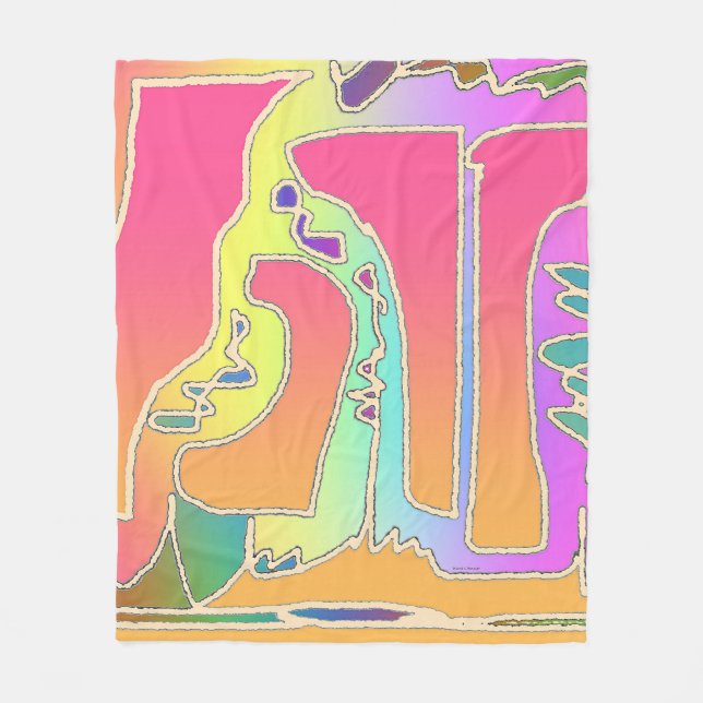 Modern mosaikkonst fleecefilt (Framsidan)