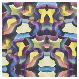 Modern mosaikliknande vattenfärgsgeometrisk teckni tyg