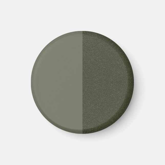 Modern Moss Grön Delad Magnet – Anpassningsbar (Framsidan)