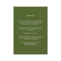 Modern Moss Grönt Botaniska Blommigten Bröllop