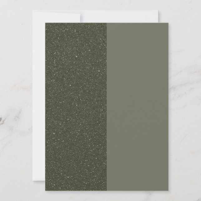 Modern Moss-Grönt - delat platta kort - Anpassade (Framsida)
