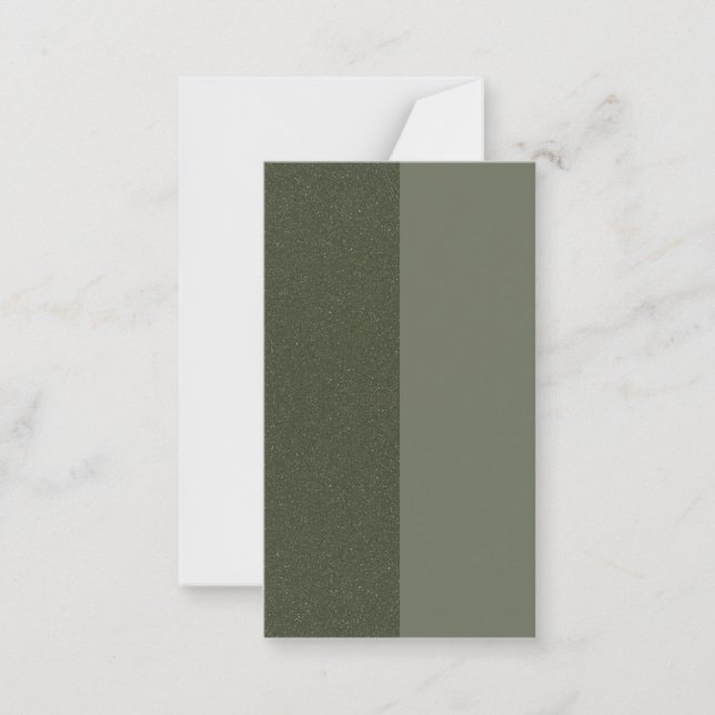 Modern Moss-Grönt - delat platta kort - Anpassade (Framsida)