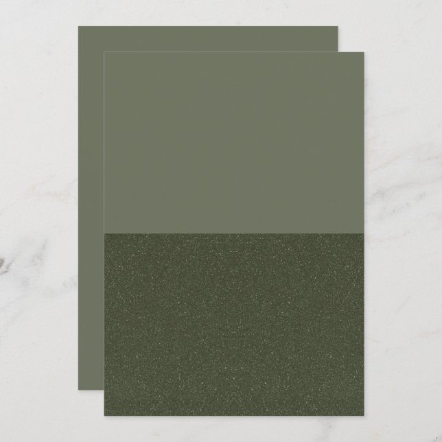 Modern Moss Grönt Split Glitter Flat Program (Fram/baksida)