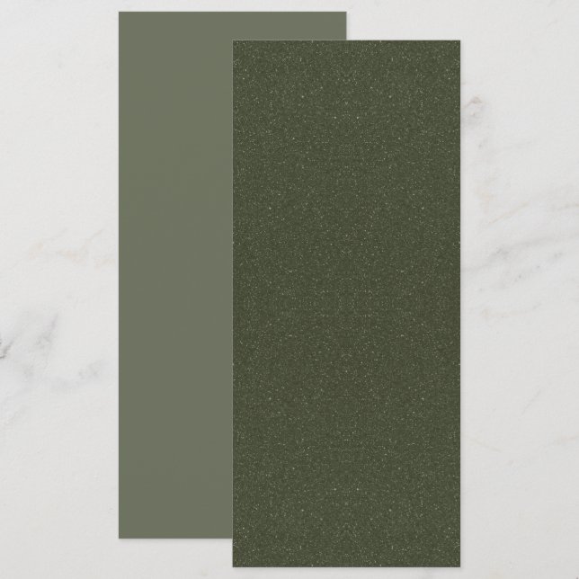 Modern Moss Grönt Struktur Flat Menu - Anpassade Meny (Fram/baksida)