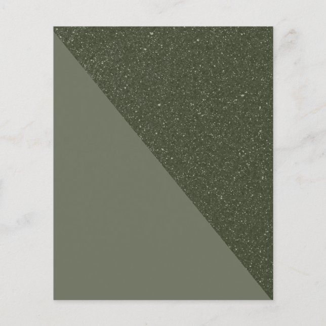 Modern Moss Grönt Struktur Flyer (Framsidan)