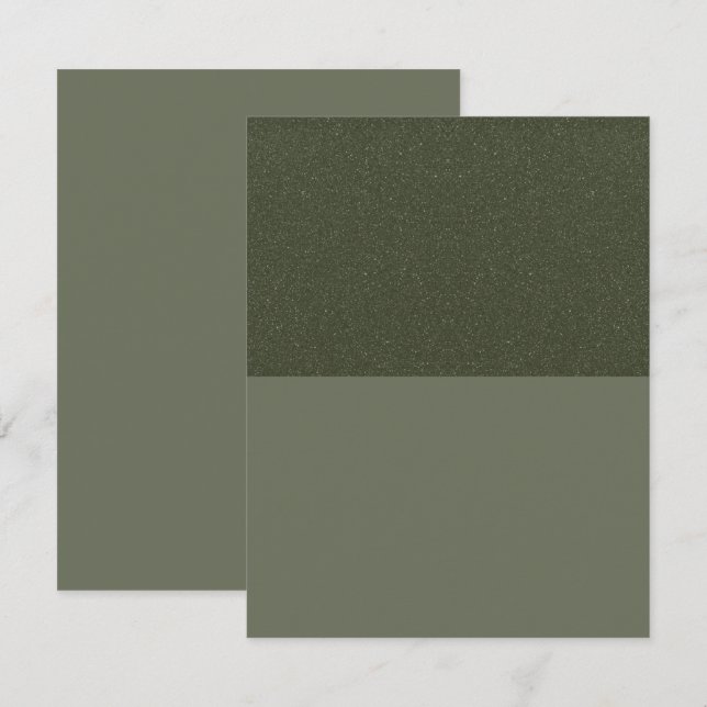 Modern mossa grön delad platt Spara datum-kort Datumet (Fram/baksida)