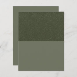 Modern mossa grön delad platt Spara datum-kort Spara Datumet