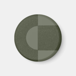 Modern Mossgrön Art Deco Magnet – Kan anpassas