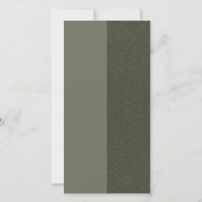 Modern Mossgrön platt kort med textur (Anpassad) (Framsida)