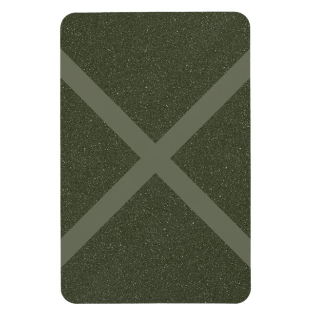 Modern mossingrön anpassad magnet X-design (Vertikal)