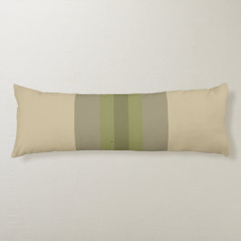 Modern mossingrön beige randig mönster kroppskudde