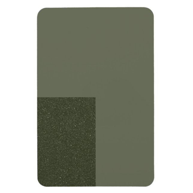 Modern mossingrön magnet med strukturaccent (Vertikal)