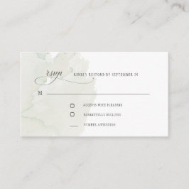 Modern Mossy Watercolor-OSA-kuvert Tilläggskort