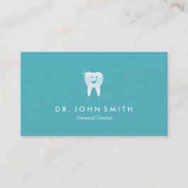 Modern Möte från Aqua Shiny Smiling Tooth Dental Tidsbeställning Kort