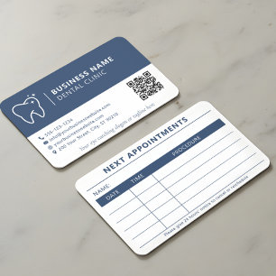 Modern Möte påminnelse QR-kod för tandläkare Visitkort
