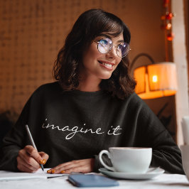 Modern Motivational Imagine IT Typography Simple T Shirt