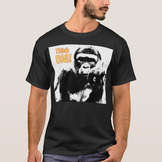Modern Motivational inspirational Quote Gorilla T Shirt (Framsida)