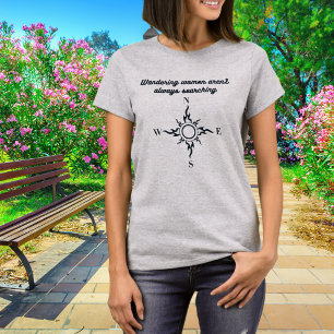 Modern Motivations Vandrande Kvinnor Kompass T Shirt