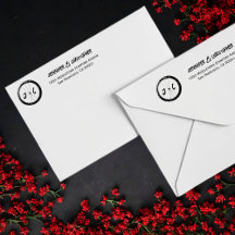 Modern motorcykel Biker Bröllop Returadress