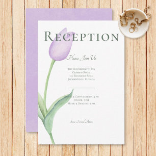Modern mottagning av Lavender Tulip Solo Lila Mode Tilläggskort