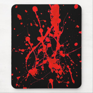 Modern mousepad, abstrakt, svart, rött som musmatta