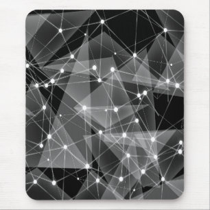 Modern mousepad, svart, grått, abstrakt musmatta