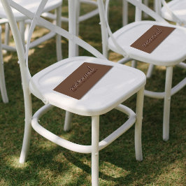 Modern Mousse Brown Bröllop Seating Marker Placeringskort