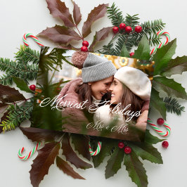 Modern Mrs & Mrs Gladaste Högtider Jul Spara Datumet