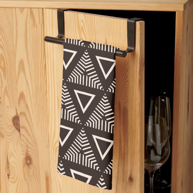 Modern Mudcloth Ethnic Mönster Kitchen Towel Kökshandduk (Thirds Fold)