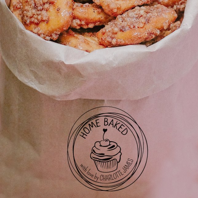 Modern Muffins i bakgrunden Stämpel (Skapare uppladdad)