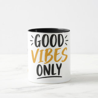 Modern Mugg med Endast Positiva Vibbar Minimalisti