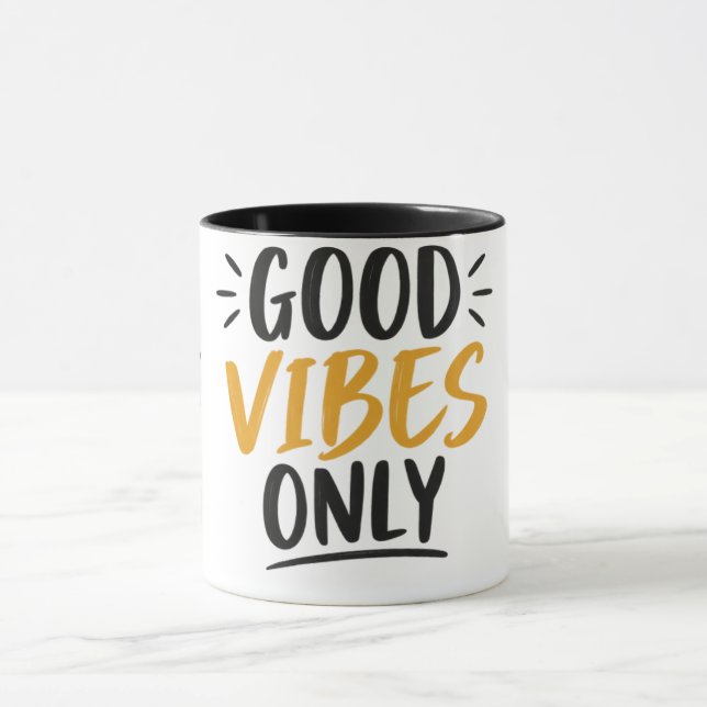 Modern Mugg med Endast Positiva Vibbar Minimalisti (Center)
