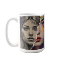 Modern Mugg | Två ansikte-skuggor för mugg