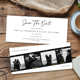 Modern Multi-Photo Filmstrip Wedding Save The Date Spara Datumet