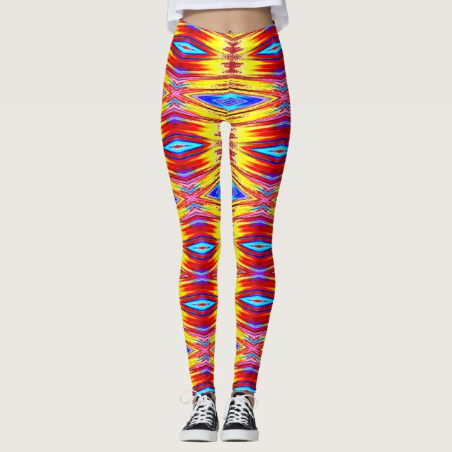 Modern multifärgad klassisk "Ratti_Kreativ_Arts" L Leggings (Framsida)