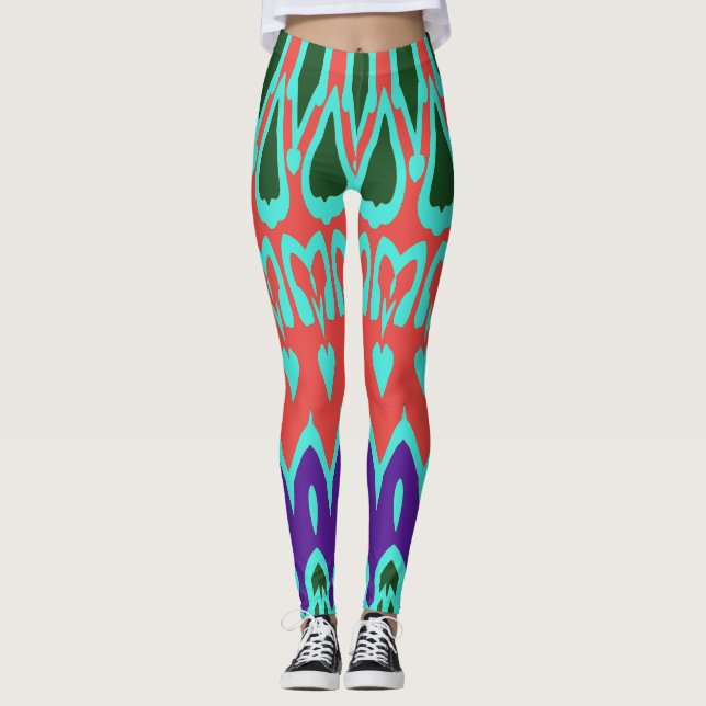 Modern multifärgad klassisk "Ratti_Kreativ_Arts" L Leggings (Framsida)