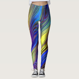 Modern multifärgad klassisk "Ratti_Kreativ_Arts" L Leggings