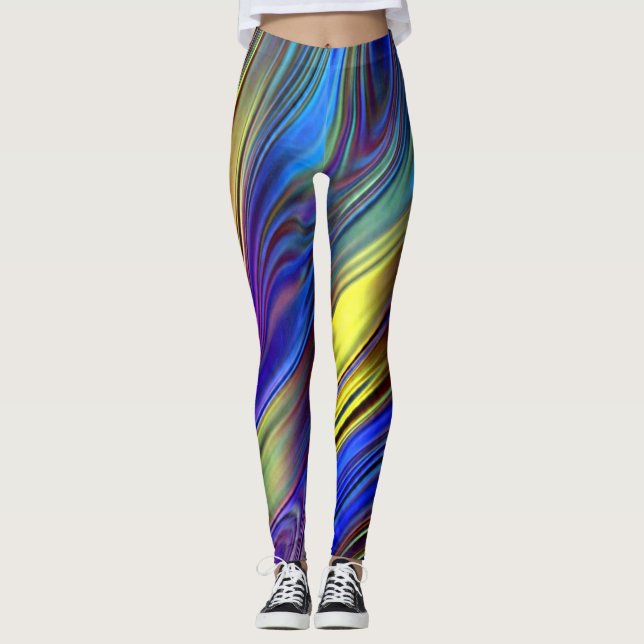 Modern multifärgad klassisk "Ratti_Kreativ_Arts" L Leggings (Framsida)