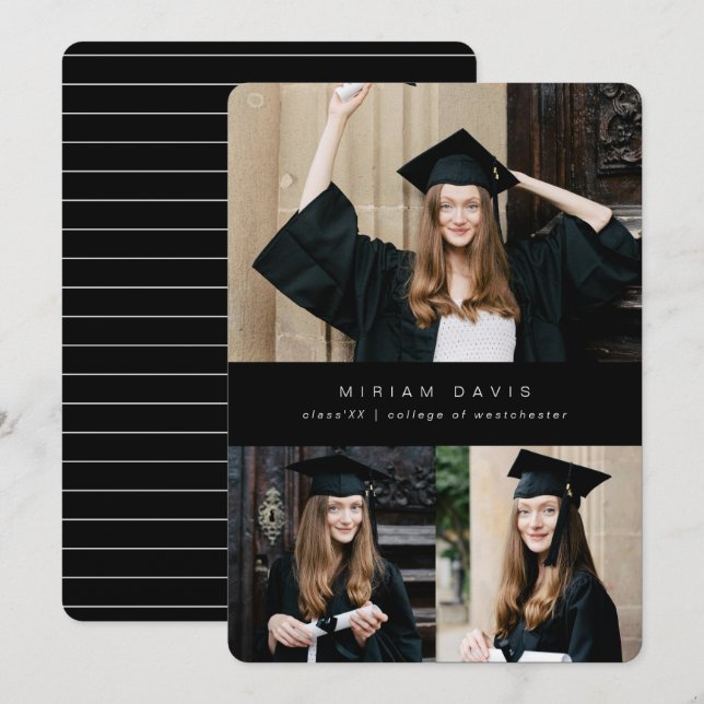 Modern multifoto-minimalistisk meddelande (Fram/baksida)