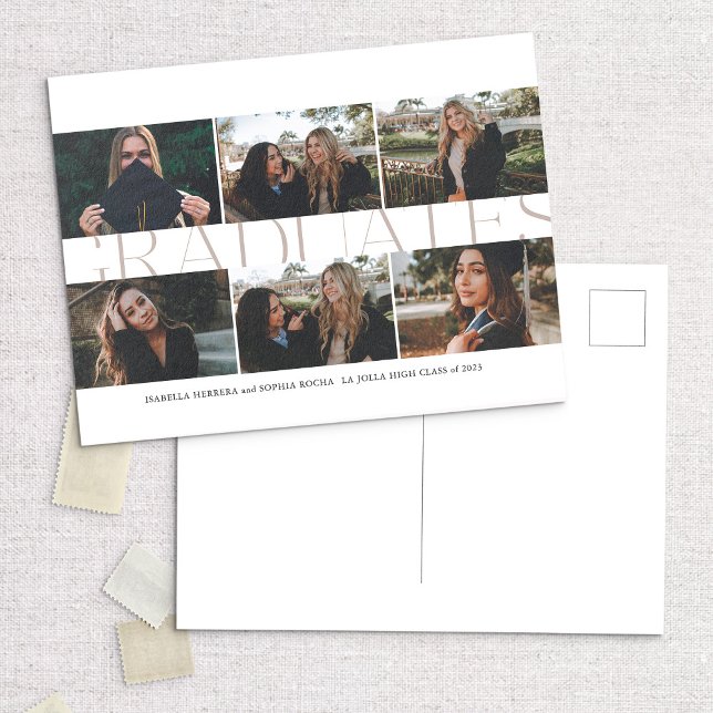 Modern multifoto Studenter Grad-varning Vykort (Skapare uppladdad)