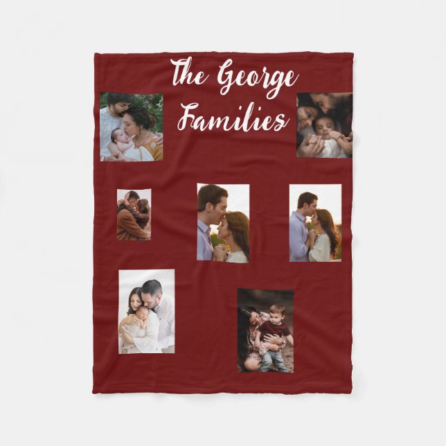 Modern multifotofamiljs hemdekoder för marinbruk fleecefilt (Framsidan)