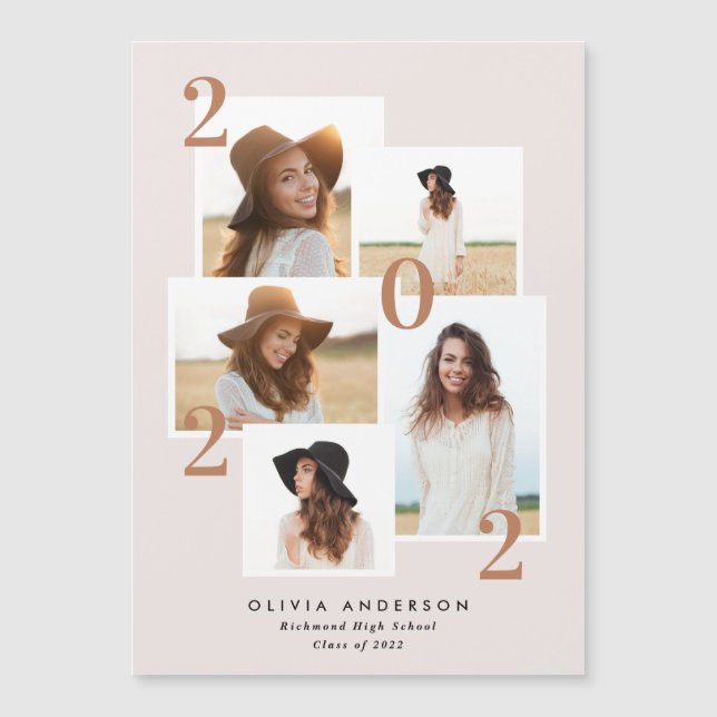 Modern multifotografisk geometrisk terracotta och (Framsida)