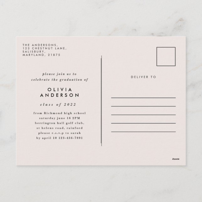 Modern multifotografisk geometrisk terracotta och helg vykort (Baksida)