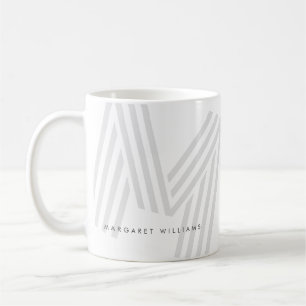 Modern multiline Monogram Brev-Personlig Kaffemugg