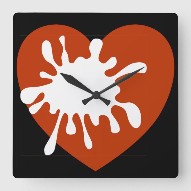 Modern mur-afrikansk design för att sprida Kärlek Fyrkantig Klocka (Framsida)