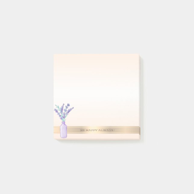 Modern murkla lavendel - Personlig Post-it Block (Framsida)